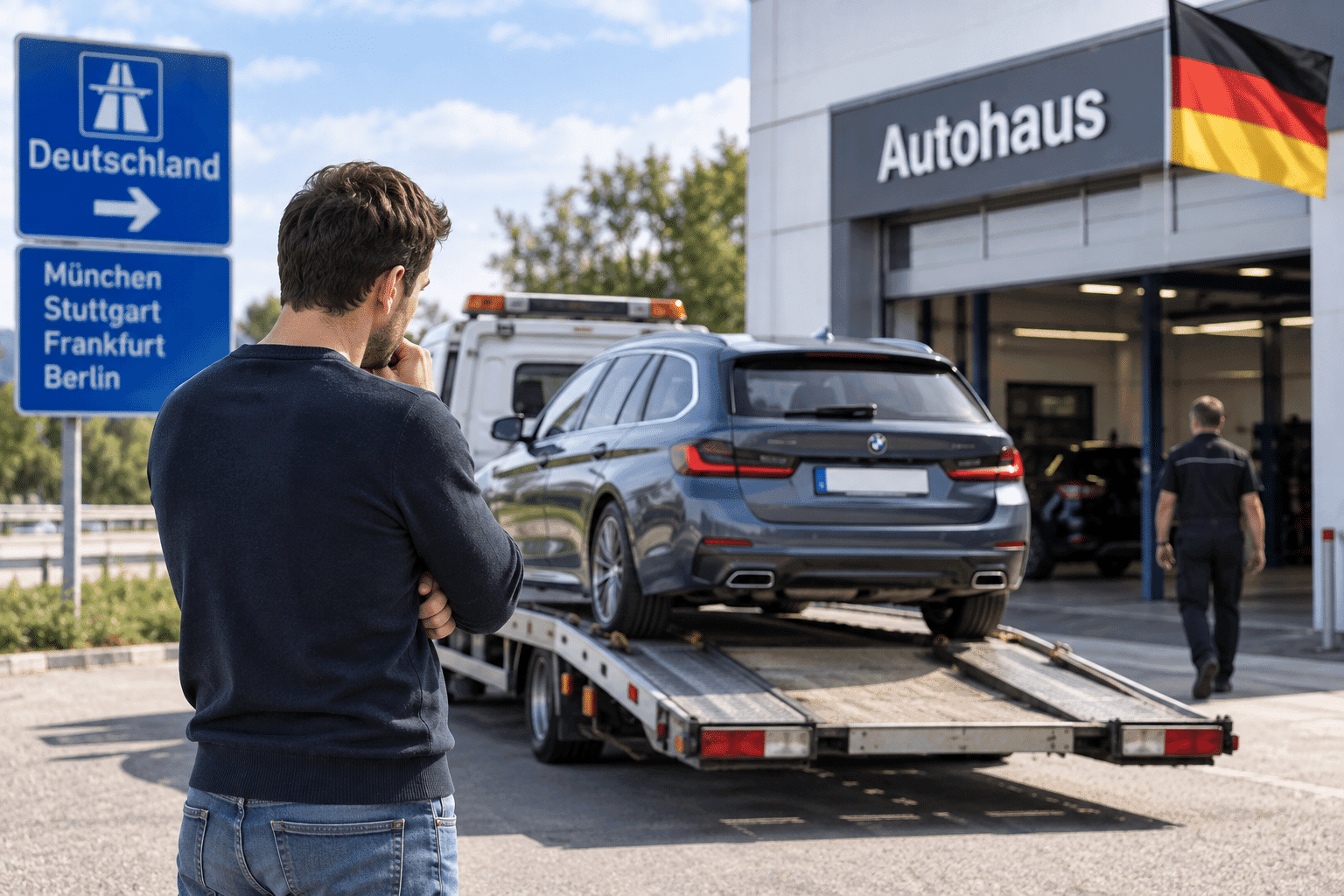 Garage allemand demande renvoi du véhicule
