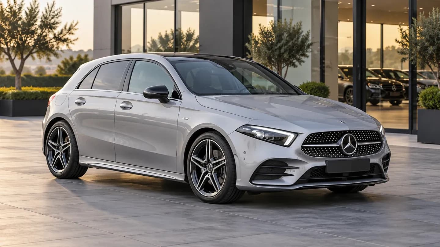 Mercedes Classe A dans une configuration sportive, illustration des finitions AMG Line et des modèles AMG