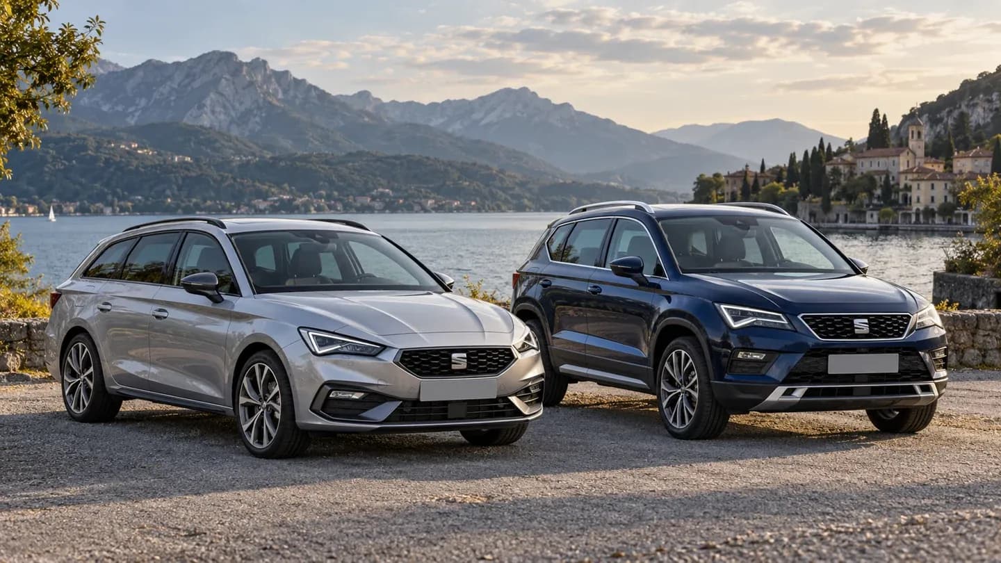 SEAT Leon Sportstourer et Ateca côte à côte, illustration du choix entre break et SUV
