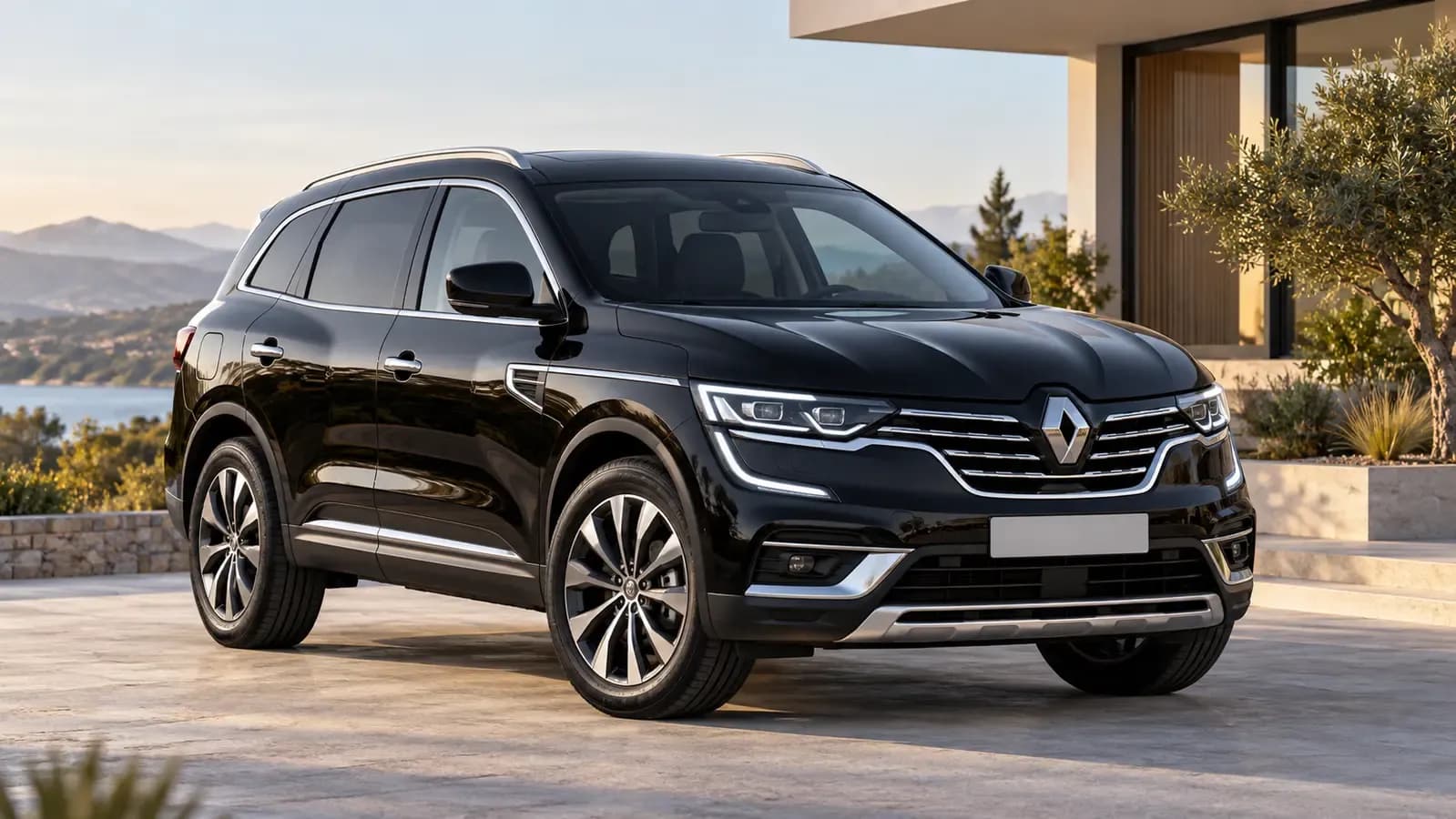 Illustration générée d’une Renault Koleos II, vue de trois quarts avant.